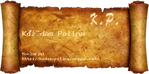 Kádas Polina névjegykártya